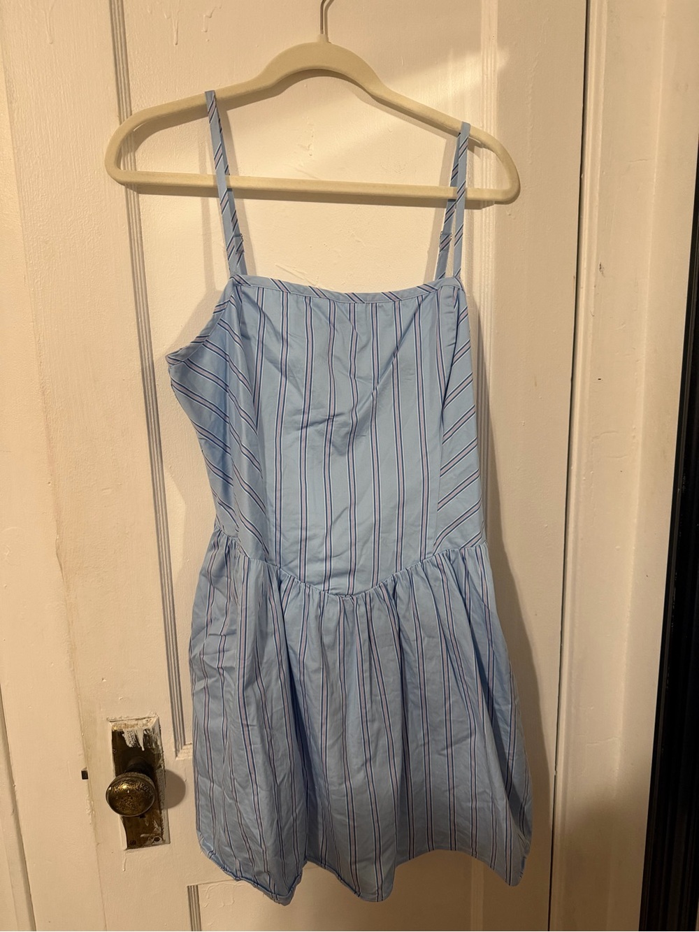French Connection Light Blue Striped women’s dress